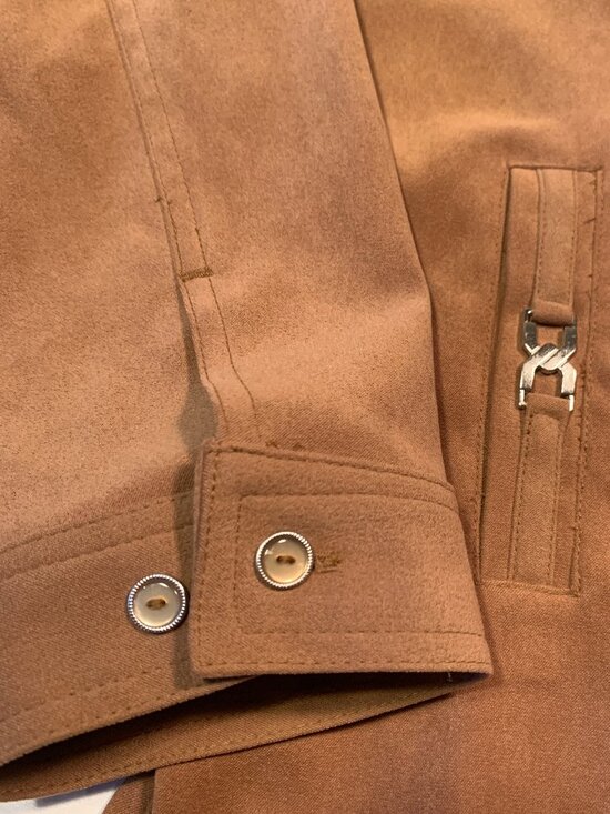 Vintage ALIA Faux Suede Jacket Blazer Women’s Size 18 Brown Western Style Button - Picture 3 of 10